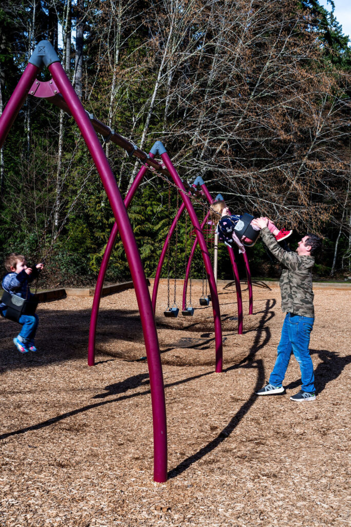 Families at the South Kitsap Regional Park.