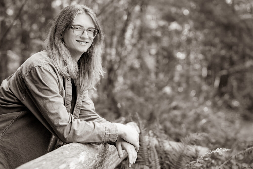 Young man posed during a Photoshoot at Scenic Beach State Park