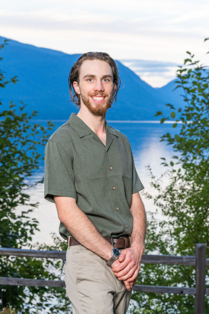 Young man posed during a Photoshoot at Scenic Beach State Park
