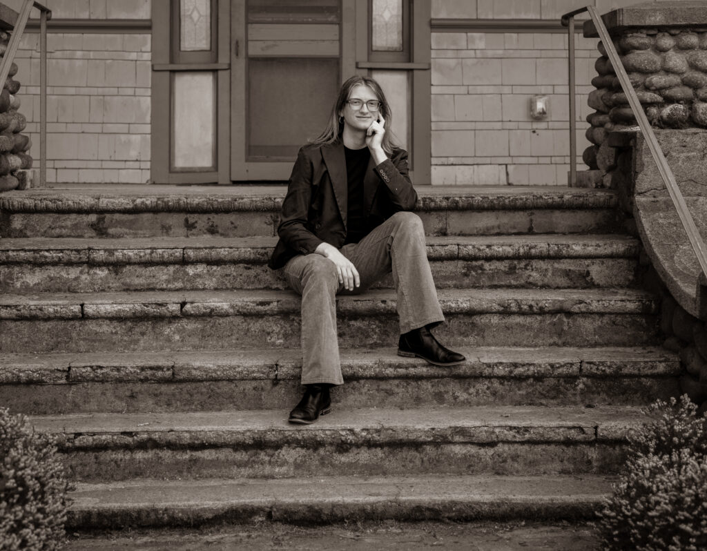 Young man posed during a Photoshoot at Scenic Beach State Park