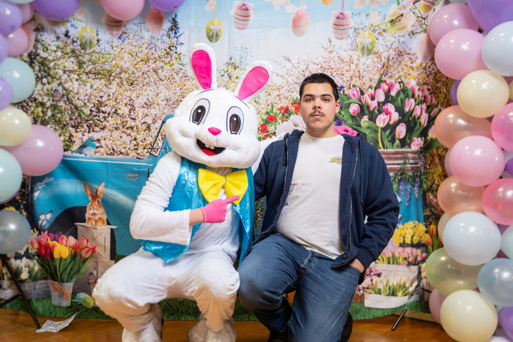 CADET WITH EASTER BUNNY