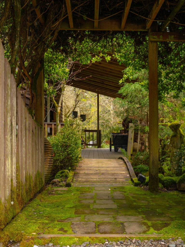 garden walkway at olalla vineyard wedding venue in olalla washington kitsap county