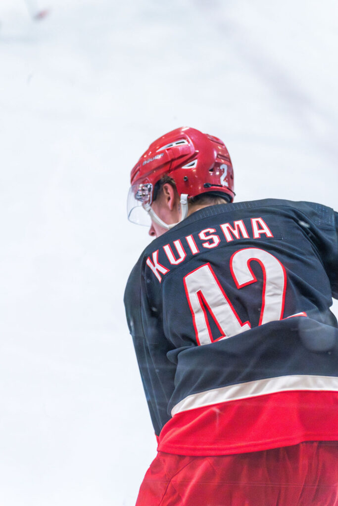 Back of uniform of 42 one of the best shooters on the Sockeyes