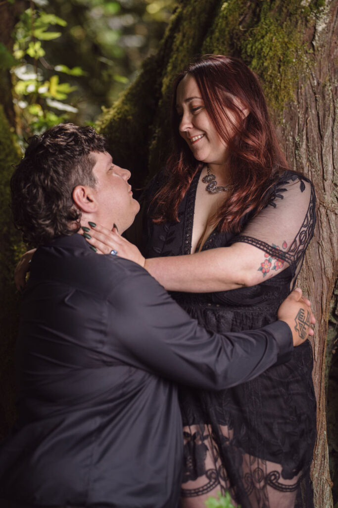 scenic beach engagement photos kitsap county washington couple portrait