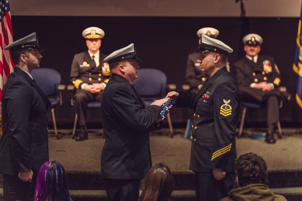 Flag folding ceremony