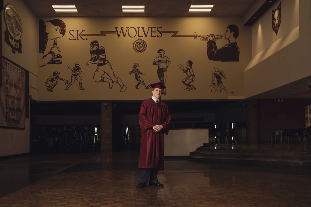 Zach Posing in south Kitsap high school.