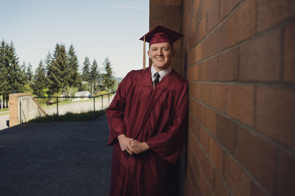 Zach outside South Kitsap highschool