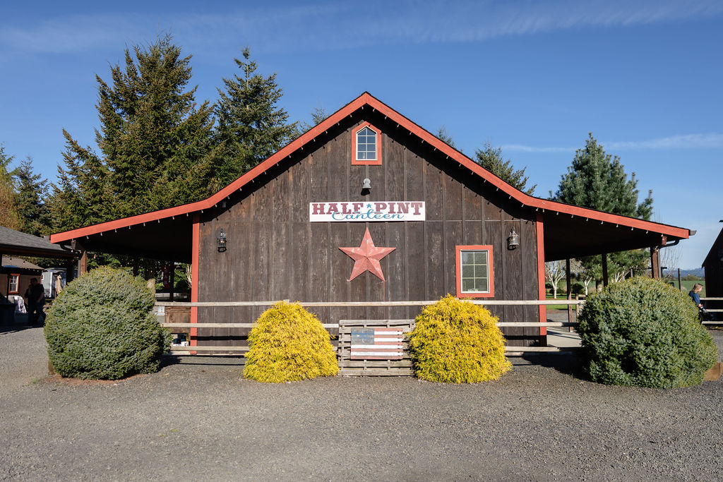 Mason Jar Gathering Barn rustic wedding venue exterior in Onalaska, Washington