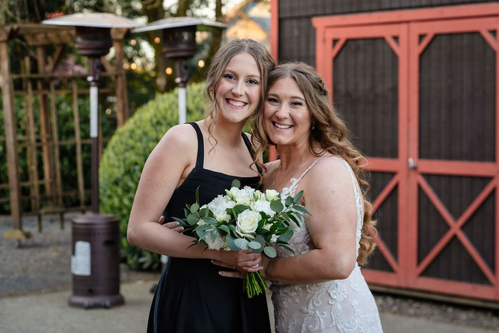 Barn wedding ceremony at the Mason Jar Gathering Barn in Washington