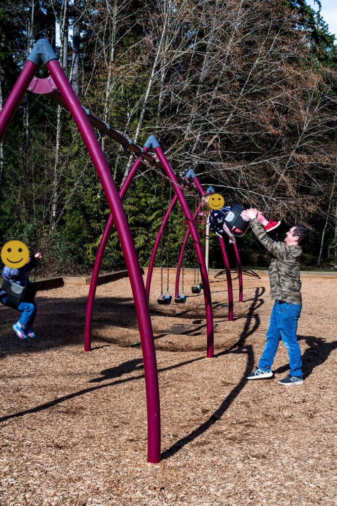 Families at the South Kitsap Regional Park.